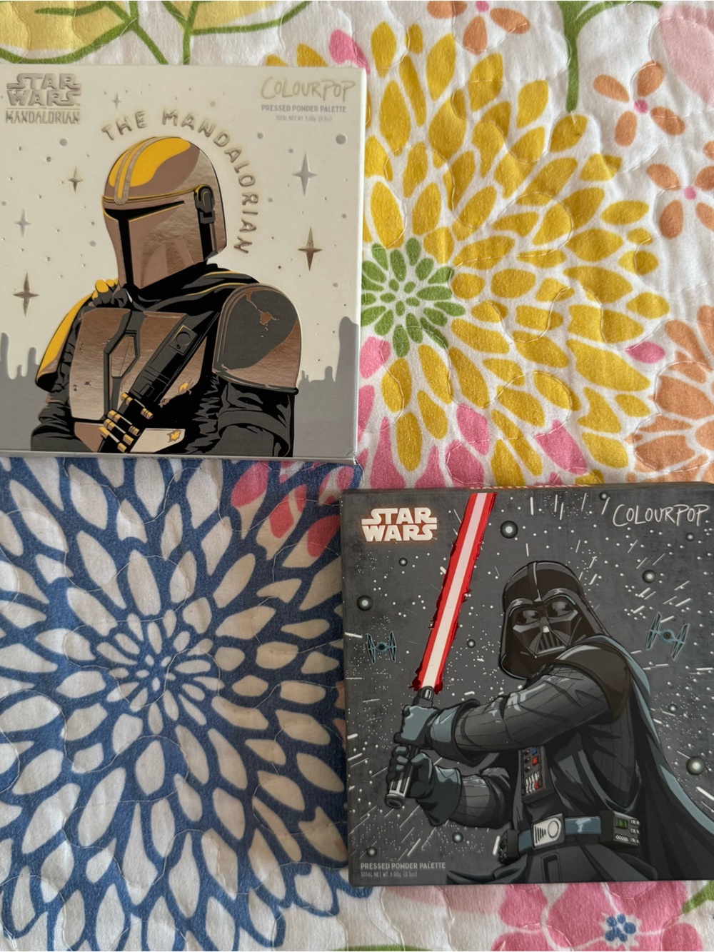 New mandolorian and darth Vader colourpop eyeshadow palettes